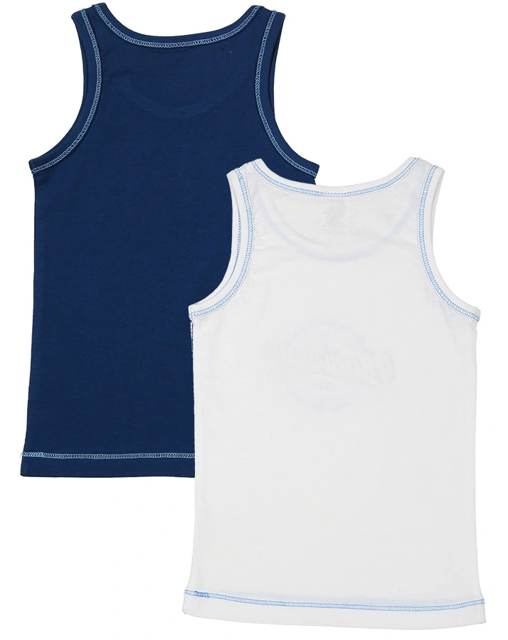 Unterhemd CHAMPIONS 2er-Pack in blau/weiß