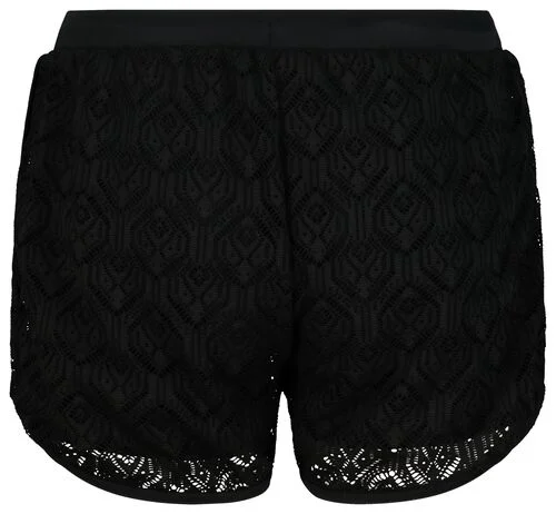 short de bain au crochet femme noir