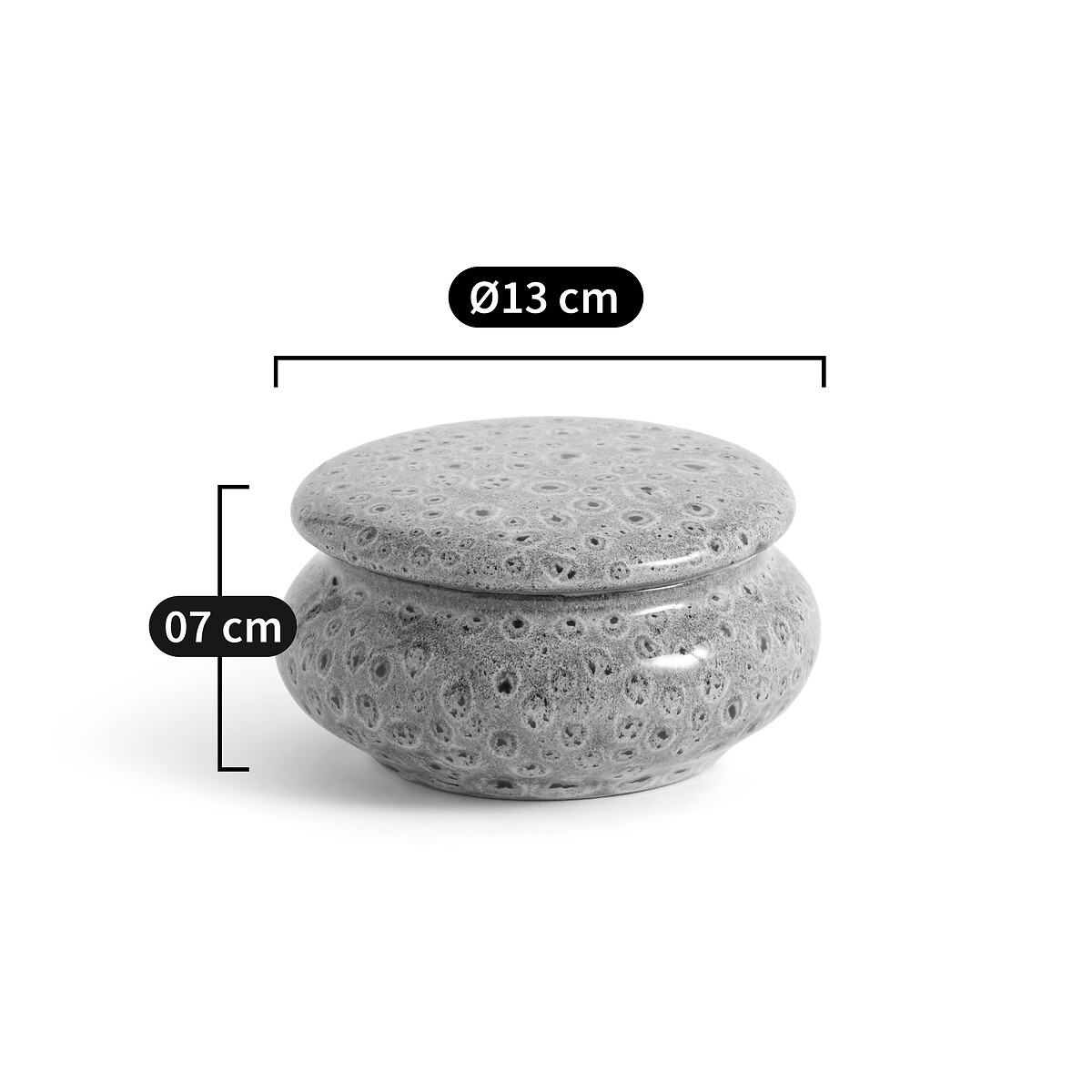 LA REDOUTE INTERIEURS<br>Caixa redonda de cerâmica Ø13 cm, Rima
