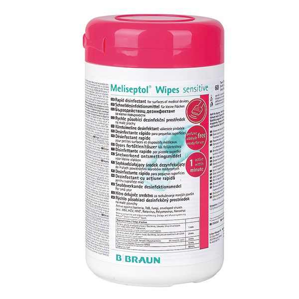 B. Braun Meliseptol Wipes Sensitive Toalhitas 100 Unidades