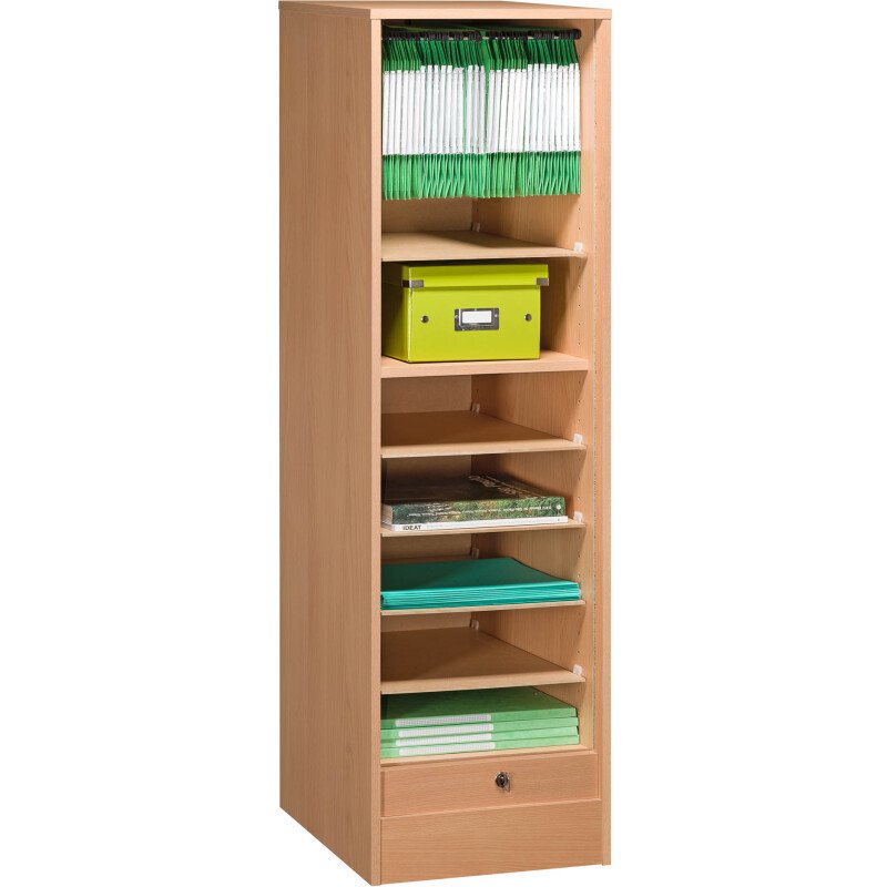 Classeur bois à rideau H 140 cm