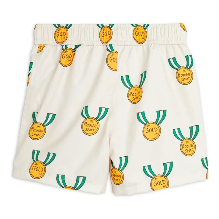 Mini Rodini Short de Bain Médaille Matière Recyclée | Ecru