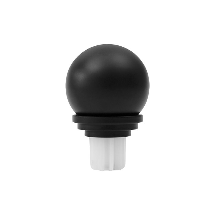 Embout barre à rideaux Araxos GoodHome boule noir mat Ø6 cm