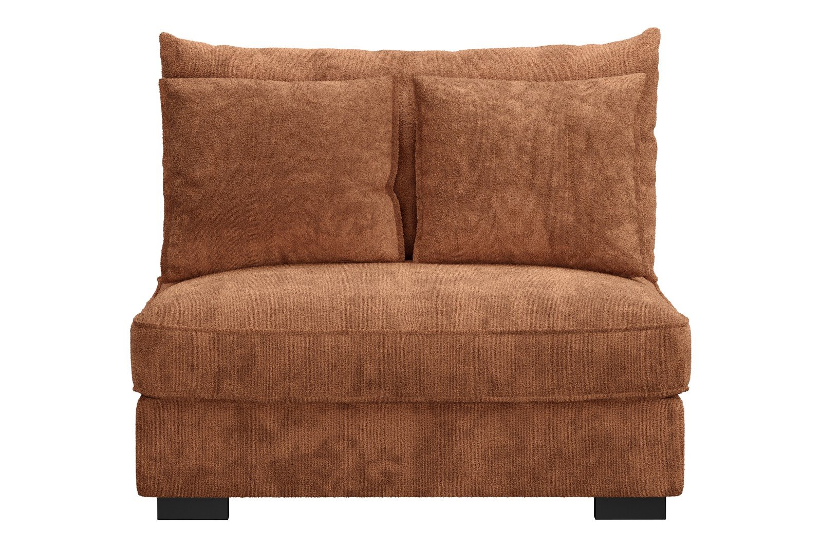 Rossi 1,5-seter stol Tekstil Genesis 9 Deep Terra med sorte ben. Std. Komfort.