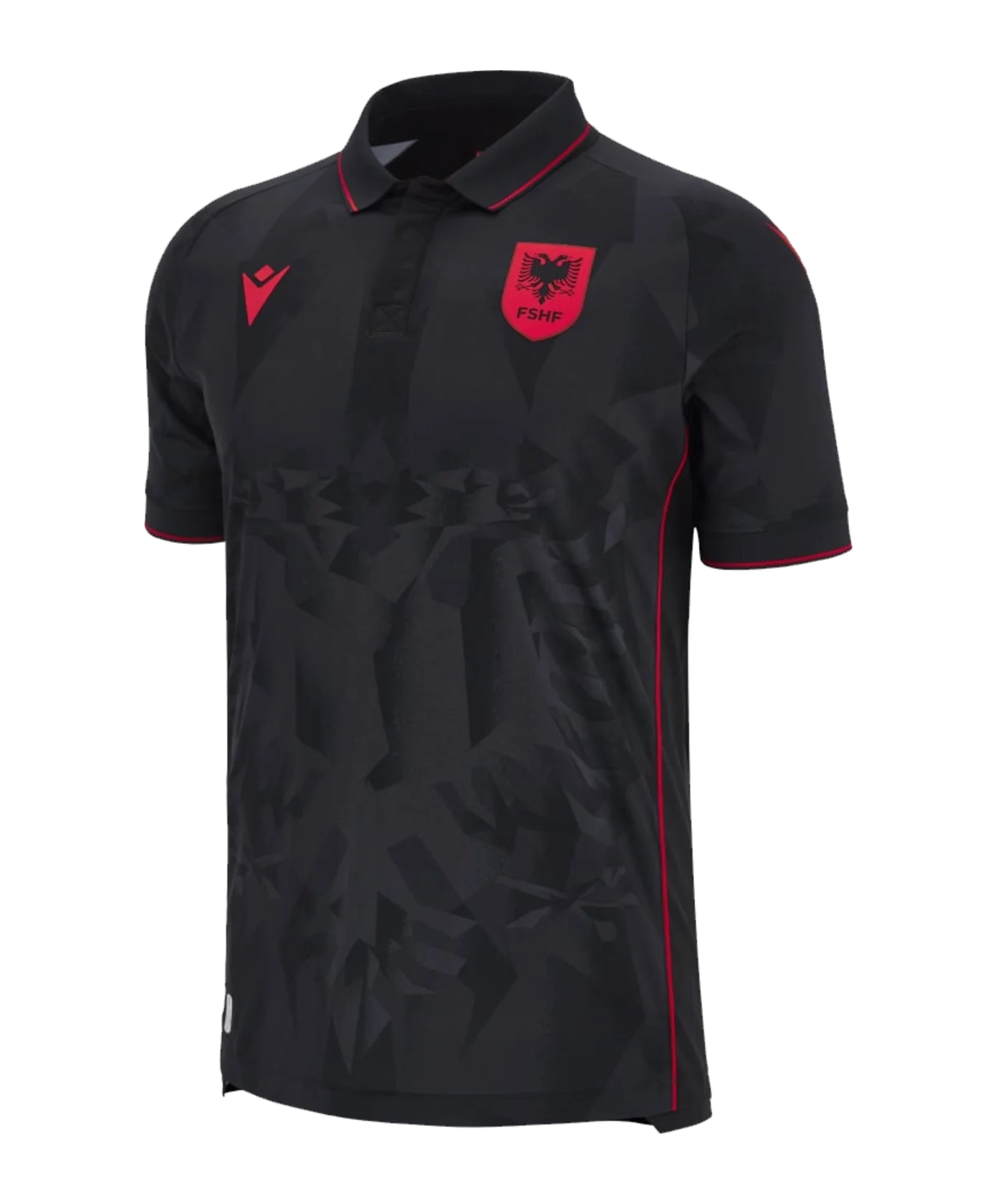 Macron Albanien Trikot 3rd EM 2024 Schwarz