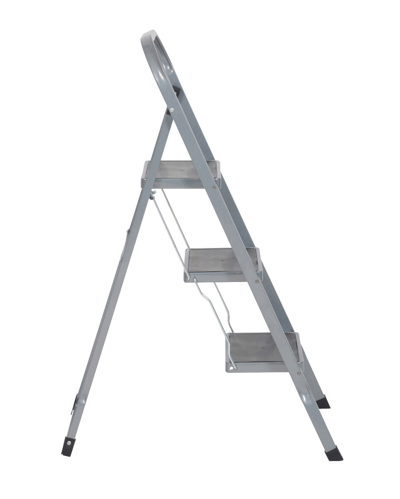 Klapptritt Top Star Stahl Silber 3 Stufen