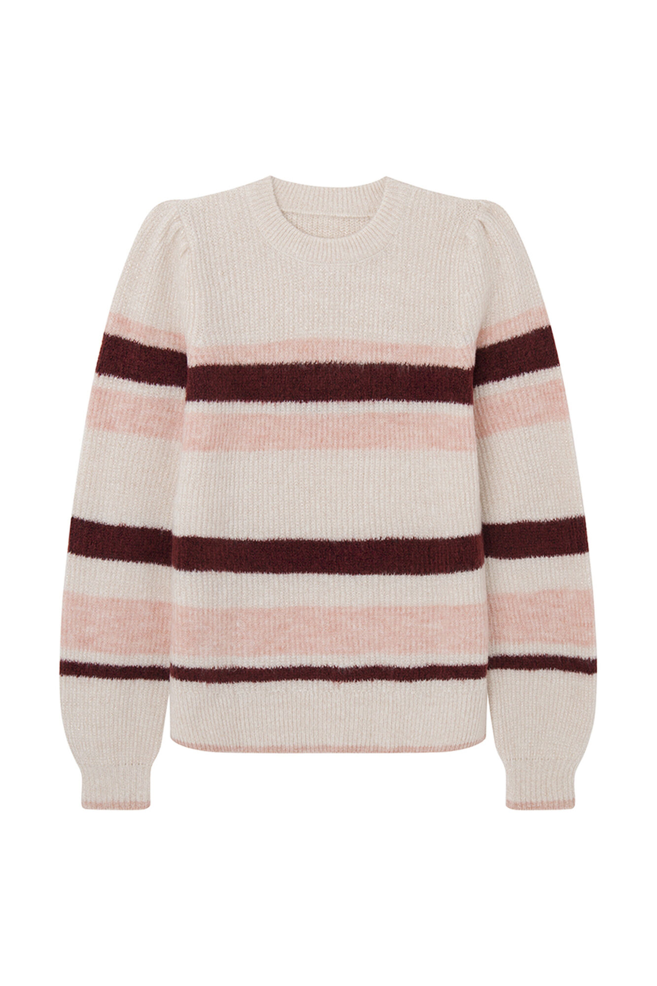 Camisa listrada com blocos de cores em lurex