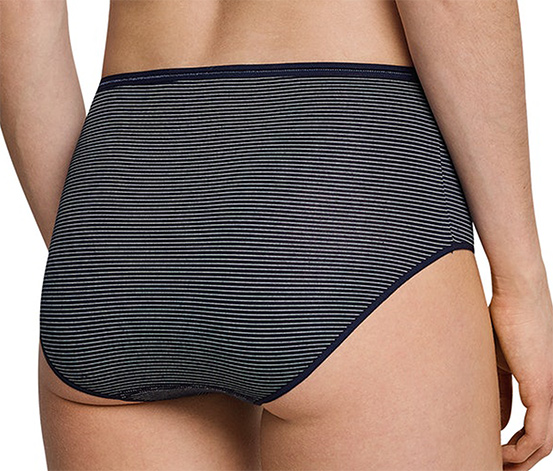 2 SCHIESSER Midislips mit Modal, dunkelblau, Streifen