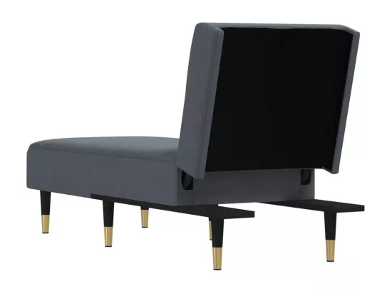 Prolenta Premium - Chaise longue gris foncé velours