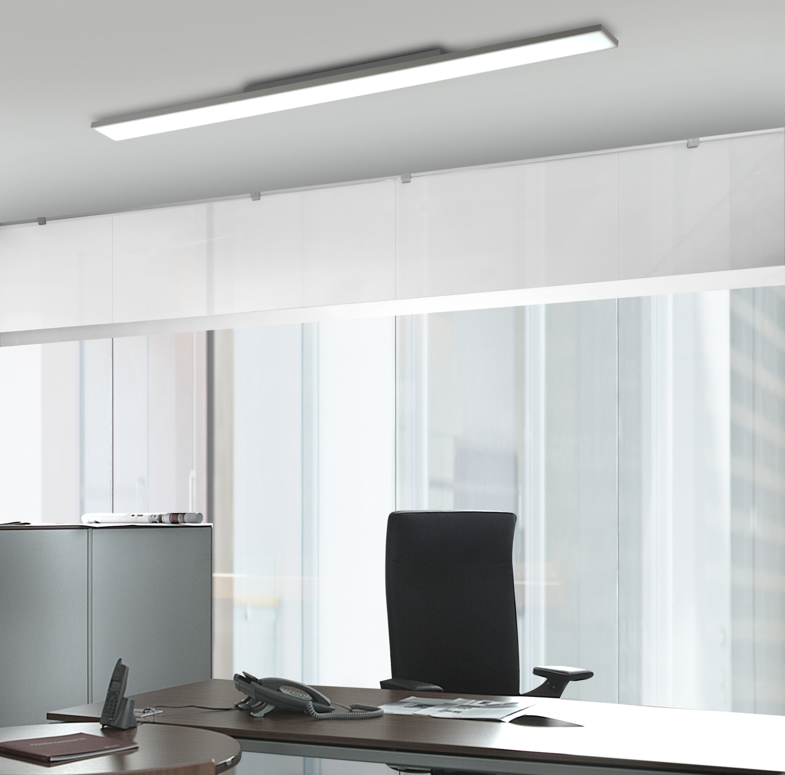 LED-Panel-Deckenleuchte CARENTE - rahmenlos - 119,5 cm lang