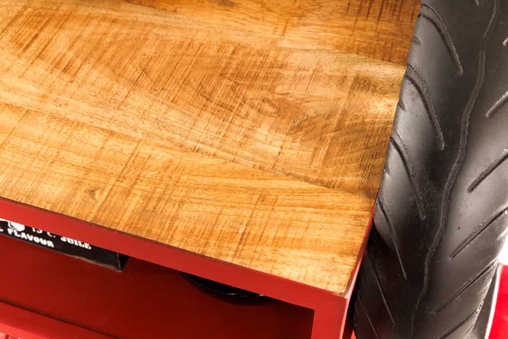 Design Bartisch SCOOTER 180cm rot Mangoholz Handarbeit Upcycling