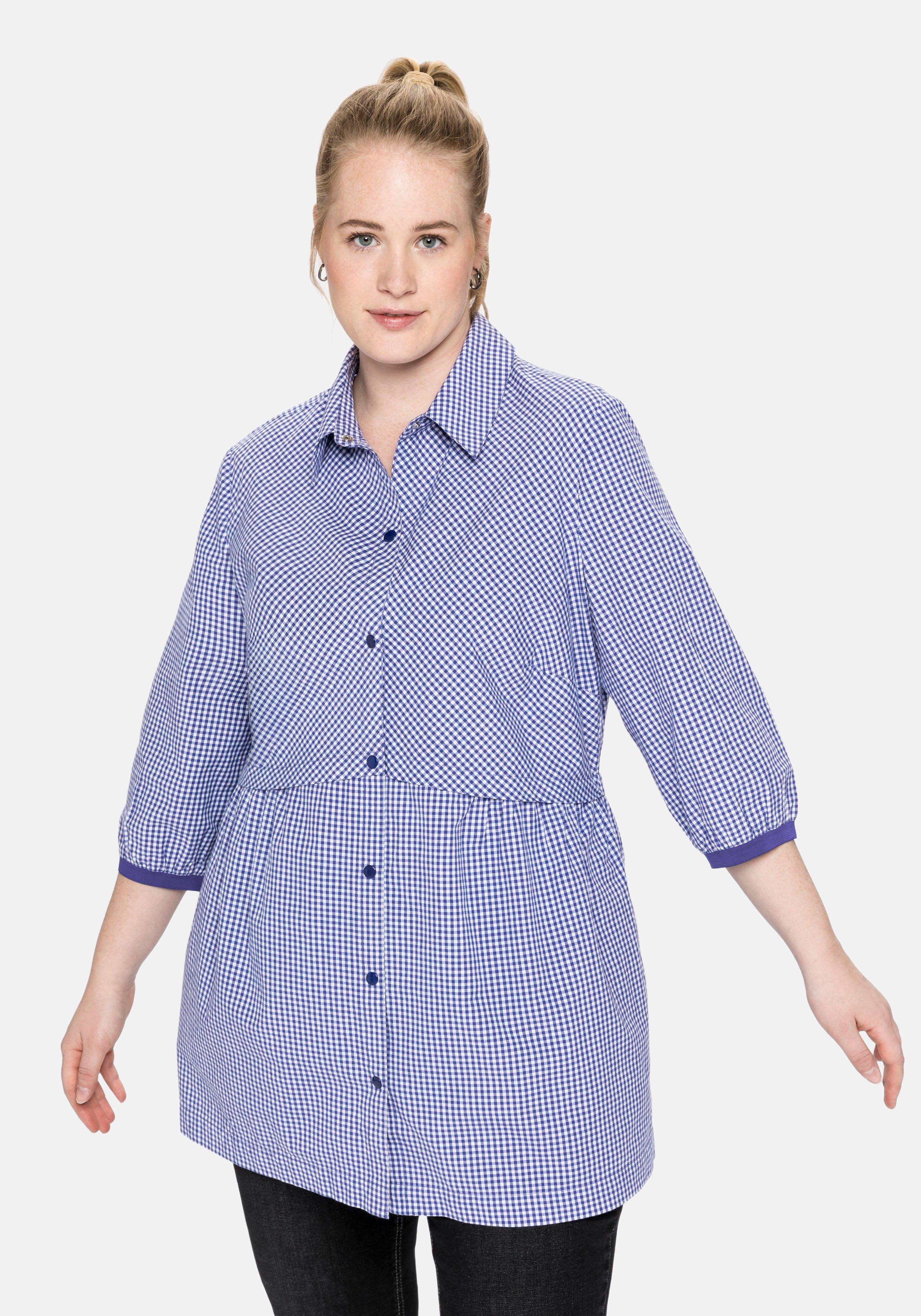 Karobluse mit 3/4-Ärmeln, in A-Silhouette