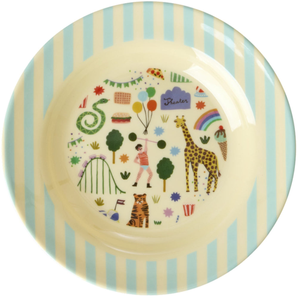 Køb Rice Fun Fair Print Mint Melamine Kids Skål