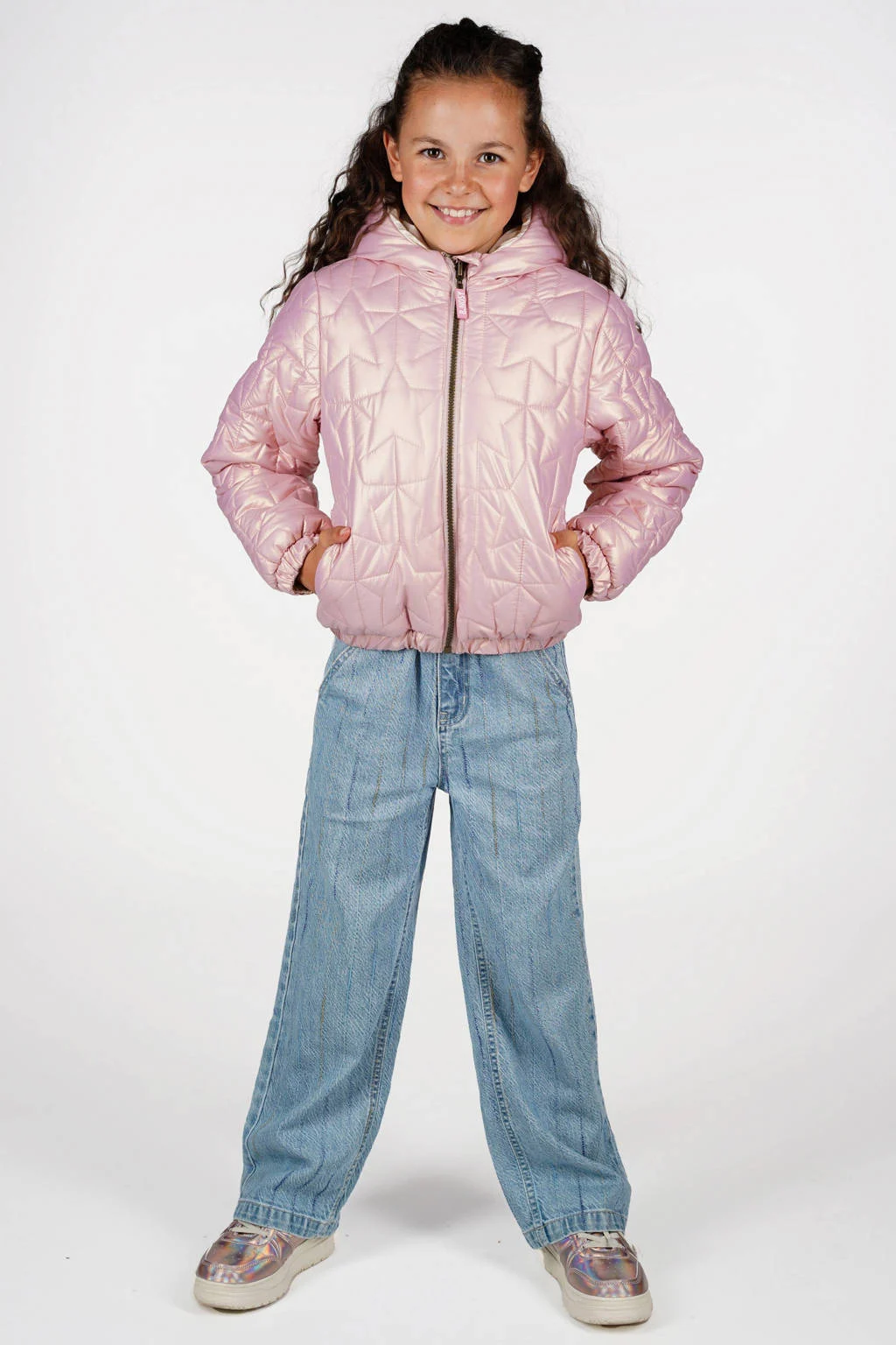 B.Nosy reversible jas winter roze/wit