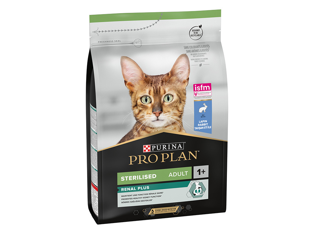 RAÇÃO GATO PRO PLAN ESTERILIZADO COELHO 3KG