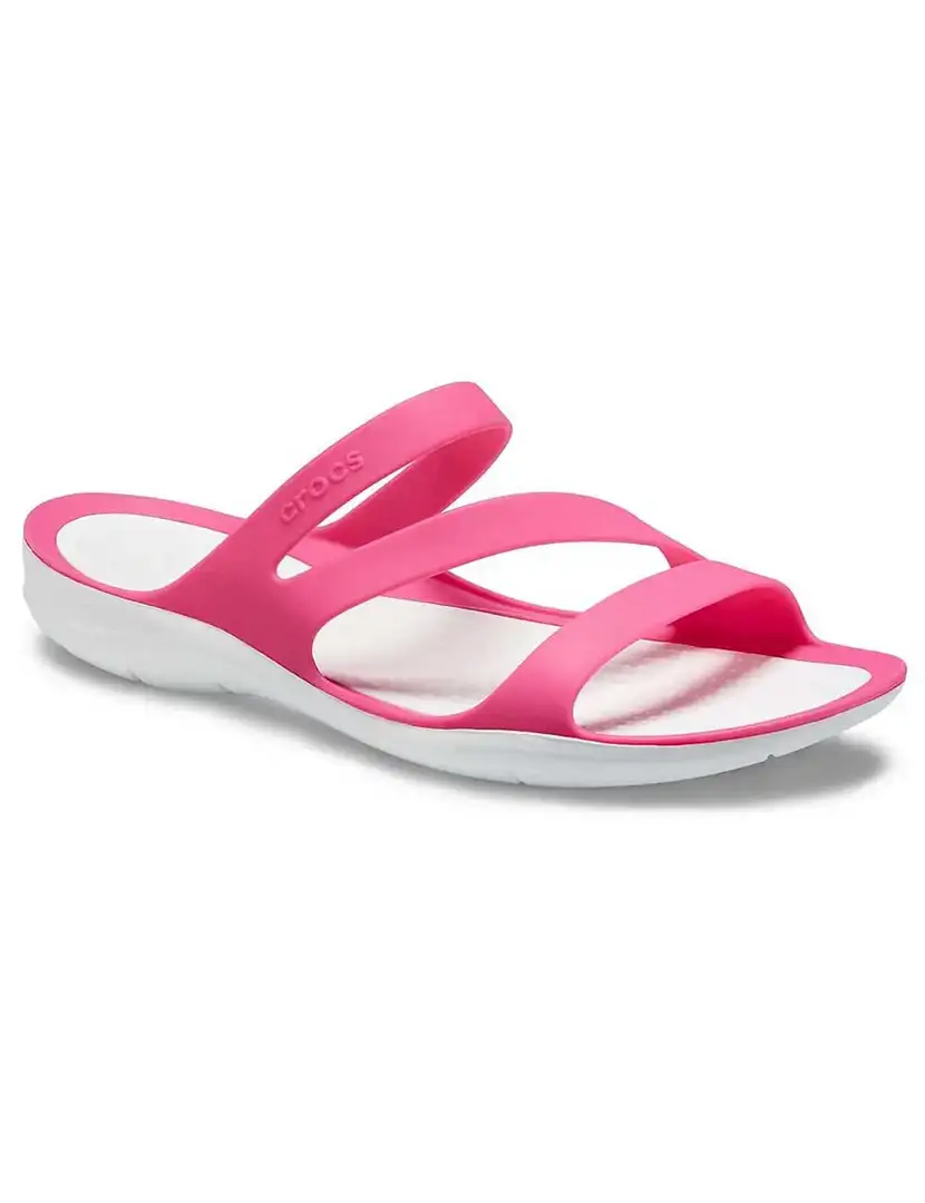 Crocs Swiftwater Sandal W Paradise Pink and White
