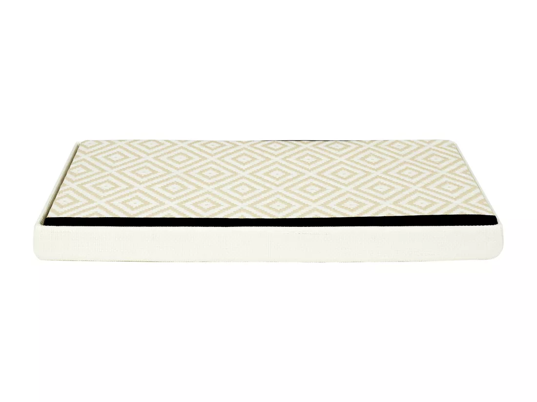 Coffre Banc Pliable Tresse Blanc