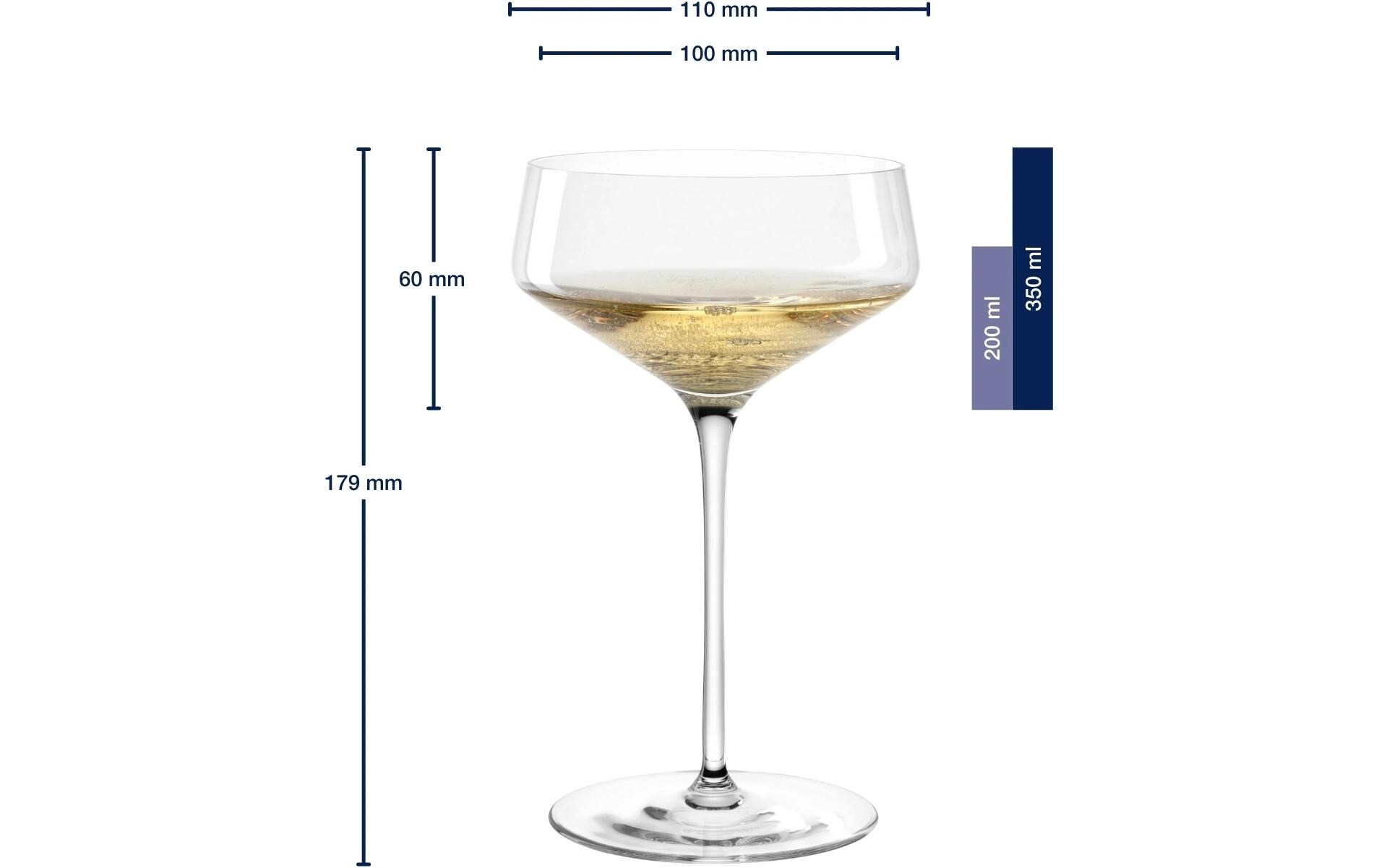 Trinkglas Puccini 350 ml, 6 Stück, TransparentChampagnerschalen-Set