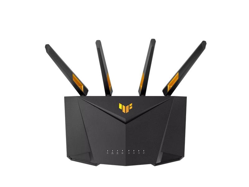ASUS Router TUF Gaming AX3000 V2 (TUF-AX3000 V2) TUF Gaming AX3000 V2 Dual Band WiFi 6 Gaming Router mit Mobile Game Mode, 3 Stufen Portweiterleitung, 2.5Gbps Port, AiMesh für Mesh WiFi, AiProtection Pro Netzwerksicherheit