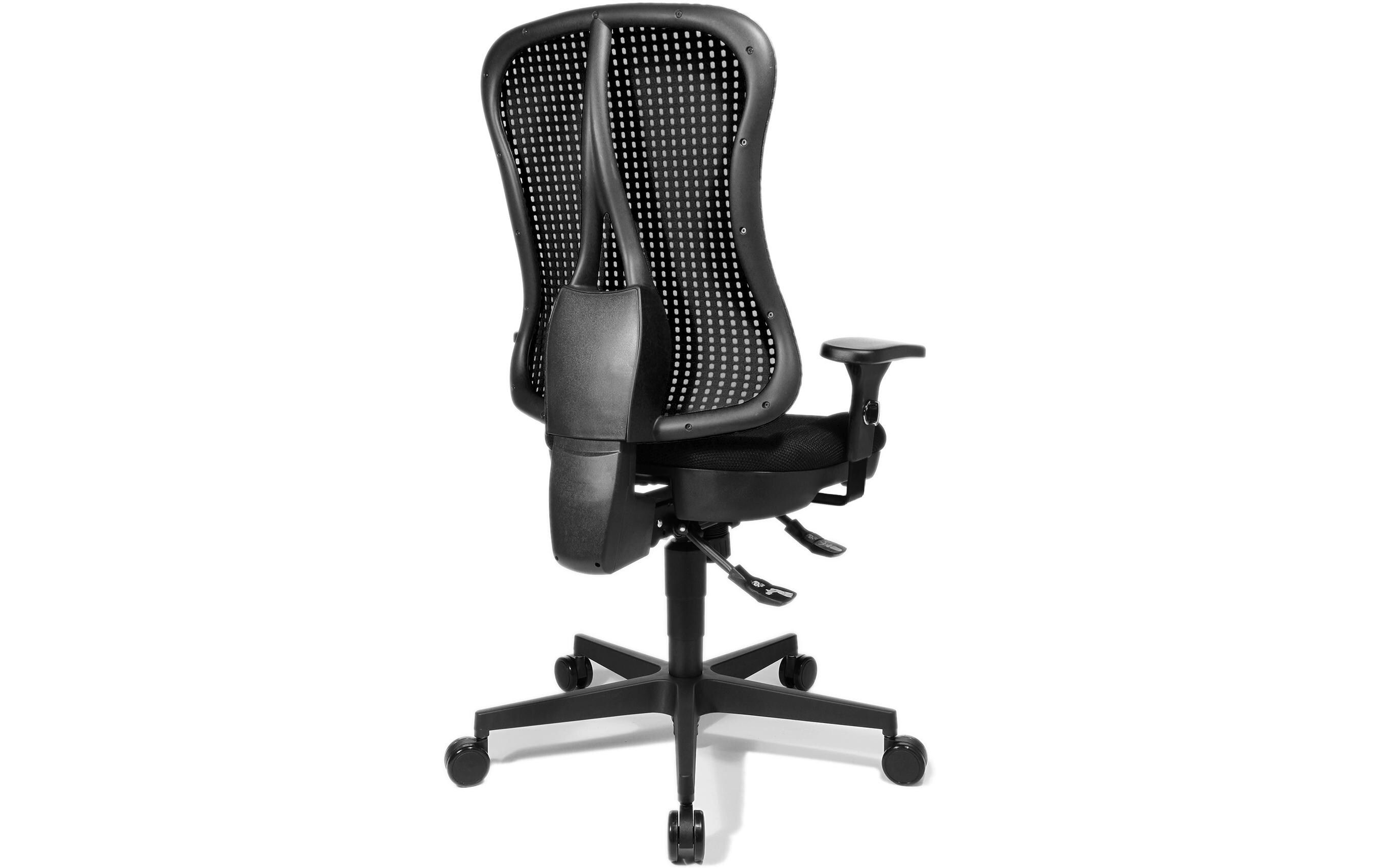 Bürostuhl Headpoint, Schwarz<br>Drehstuhl mit taillierter Netz-Rückenlehne