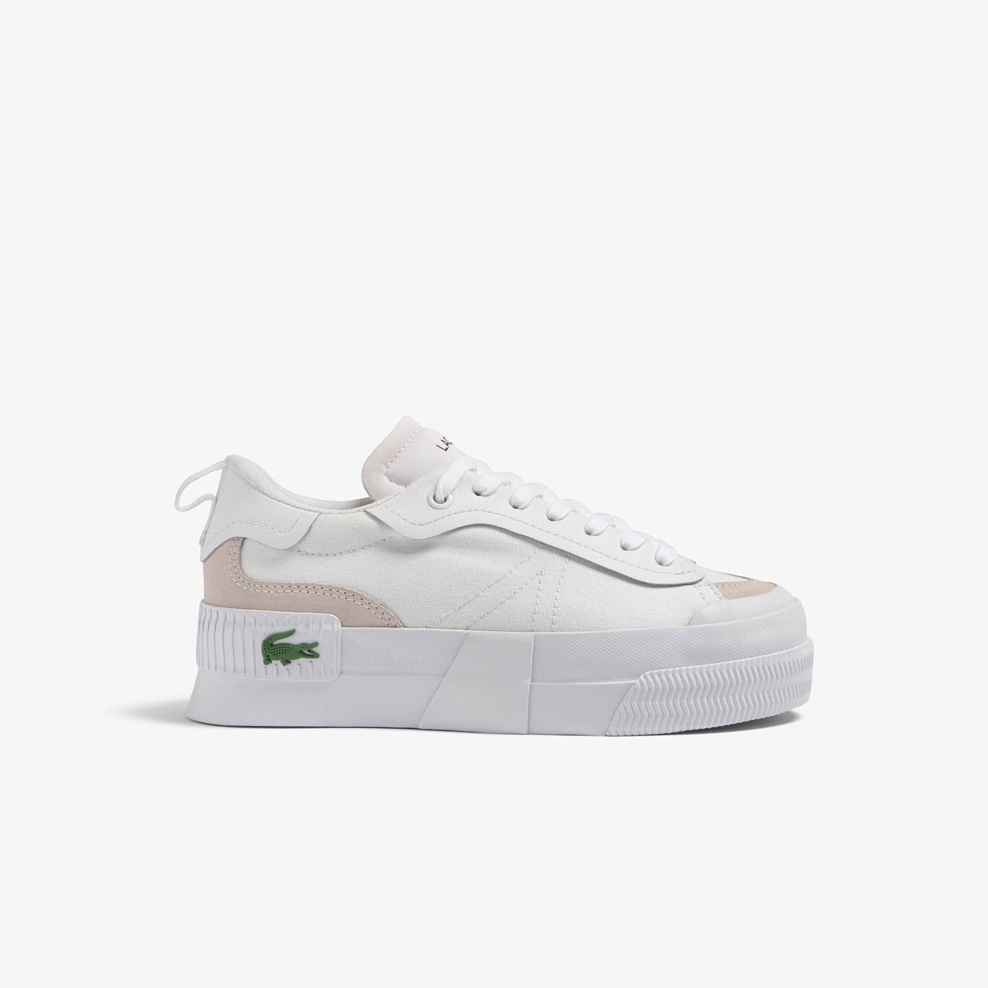 Sneakers L004 Platform femme Lacoste en textile color-block Sneakers - Blanc - Lacoste - Femme