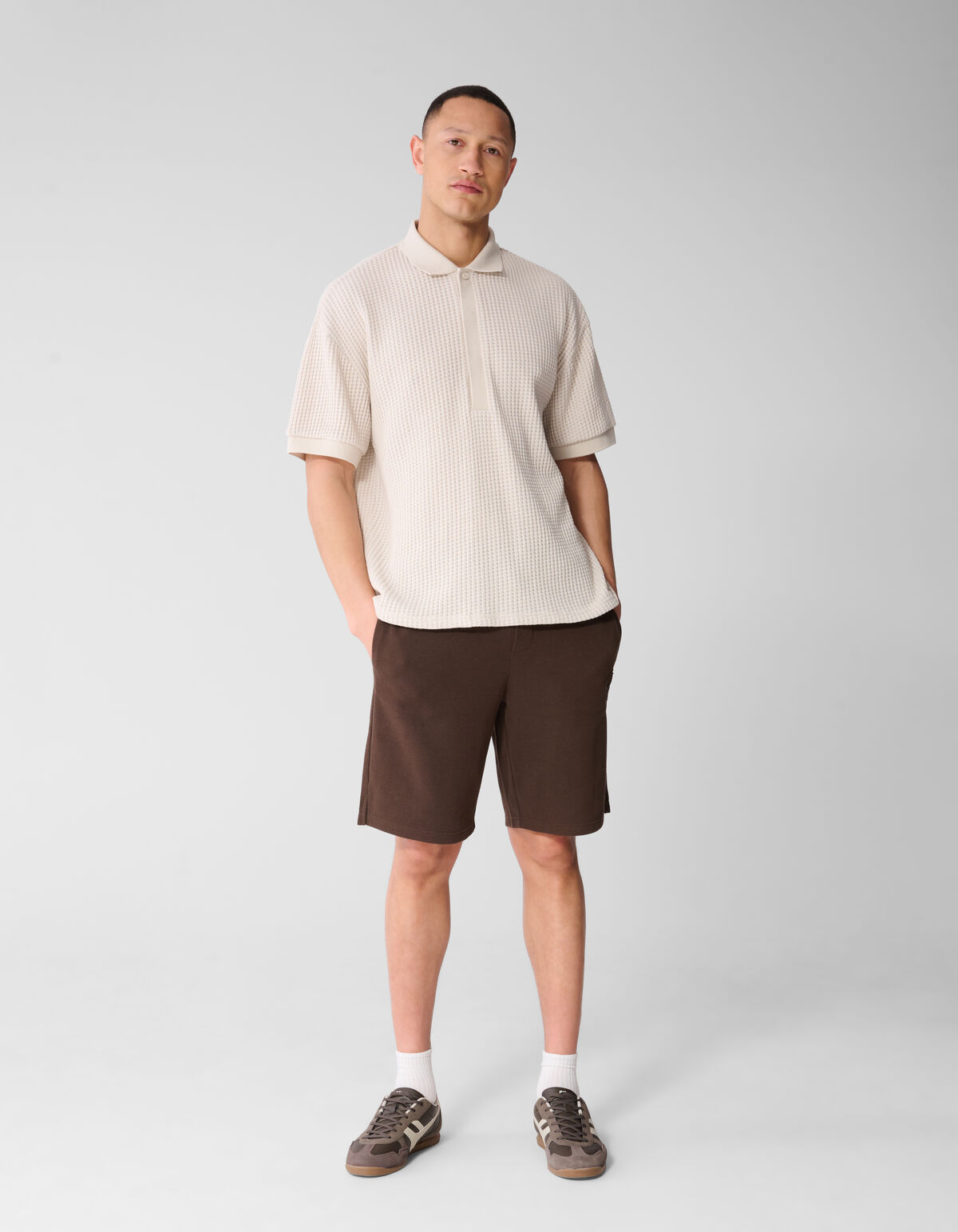 Heavy Waffle Polo Zand