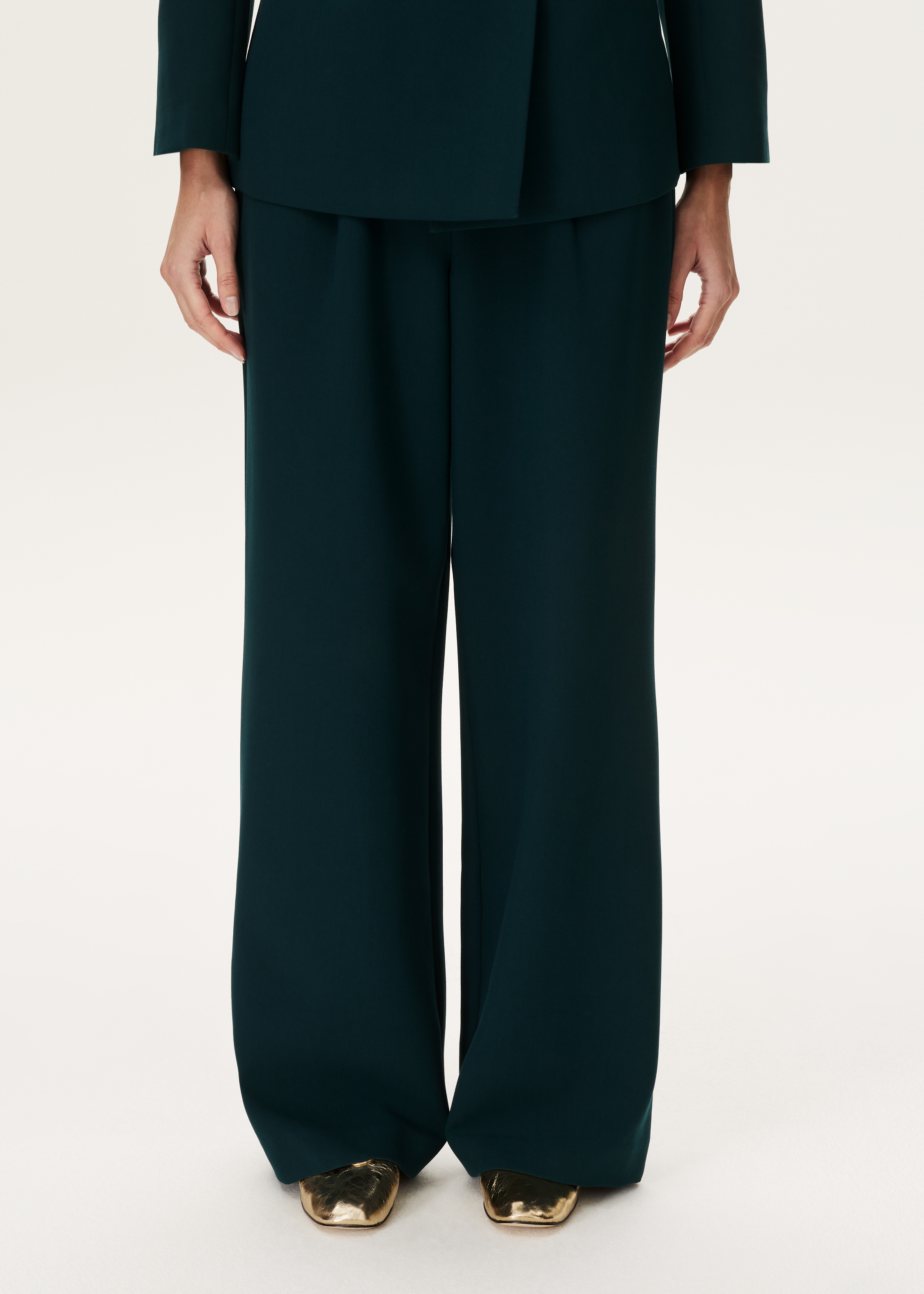 Pantalon met plooidetails