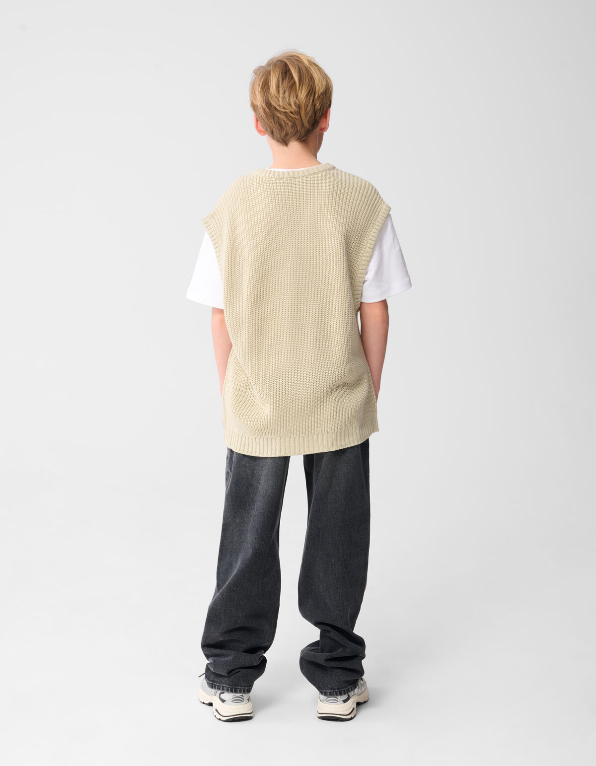 Gebreide Spencer Beige