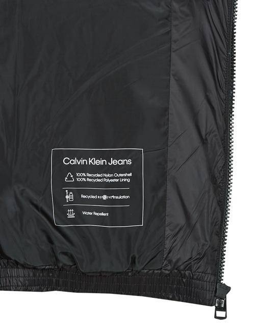 Calvin Klein Jeans - BLOCKING NON-DOWN PUFFER JACKET - Noir / Blanc