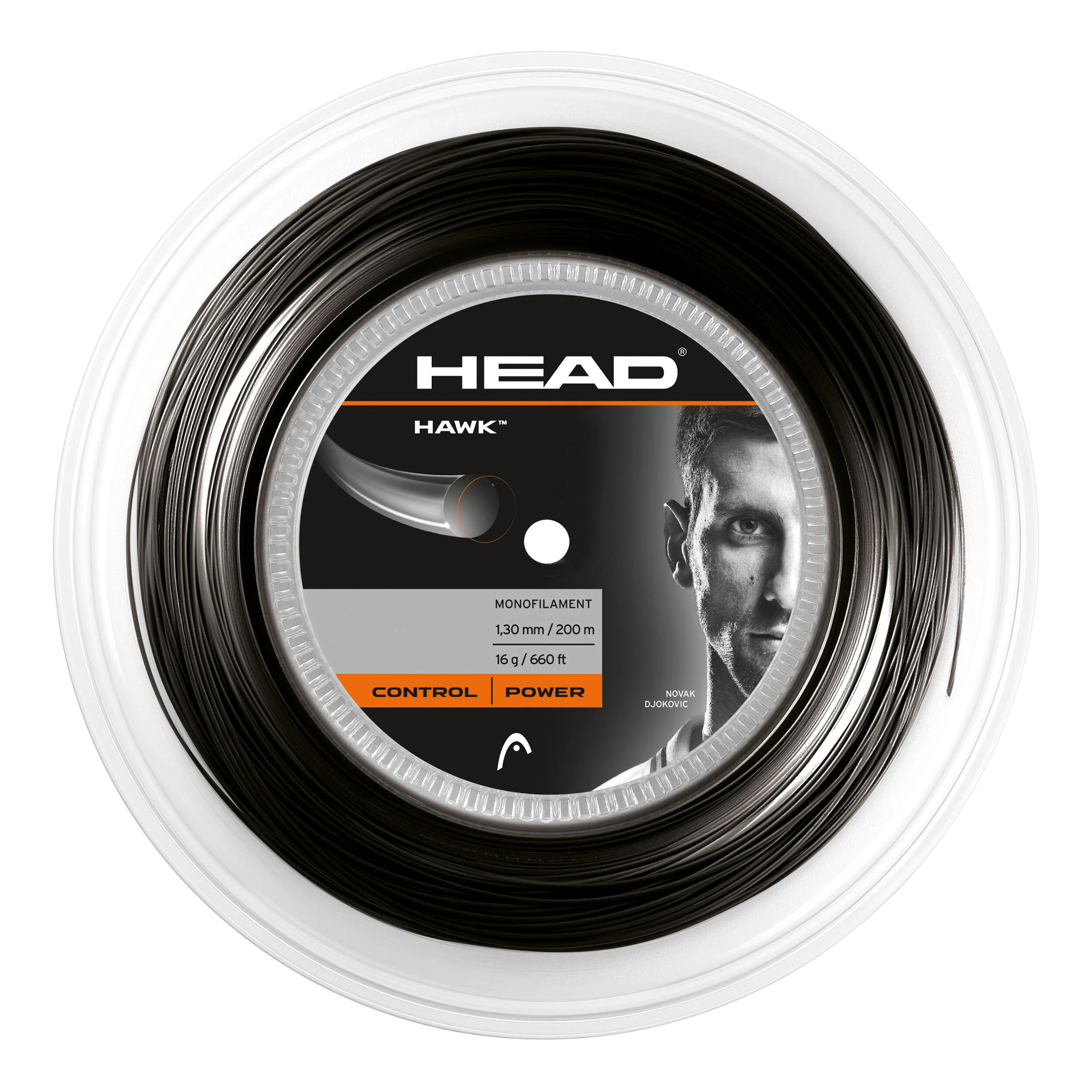 HEAD Hawk Bobine Cordage 200m - Noir