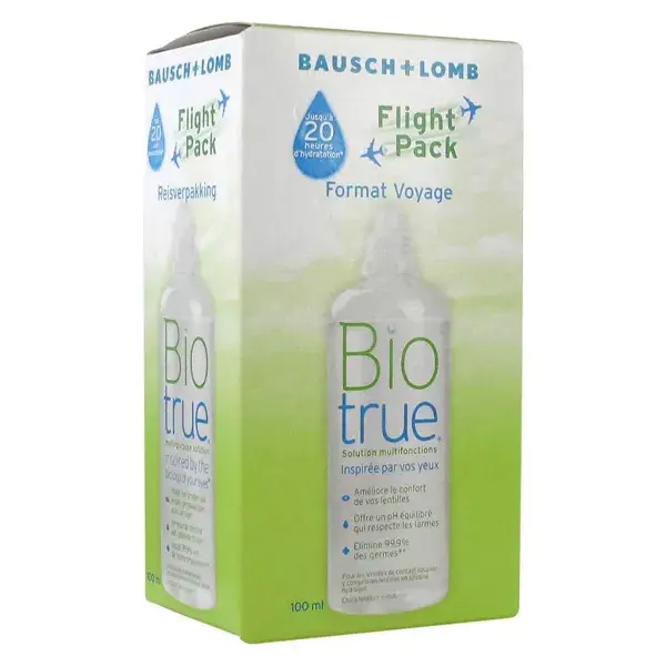 Bausch & Lomb Contactologie Biotrue Solution Multifonctions Flight Pack 100ml