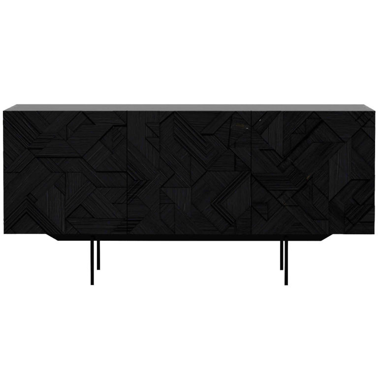 Ethnicraft Graphic dressoir 168x45 teak zwart