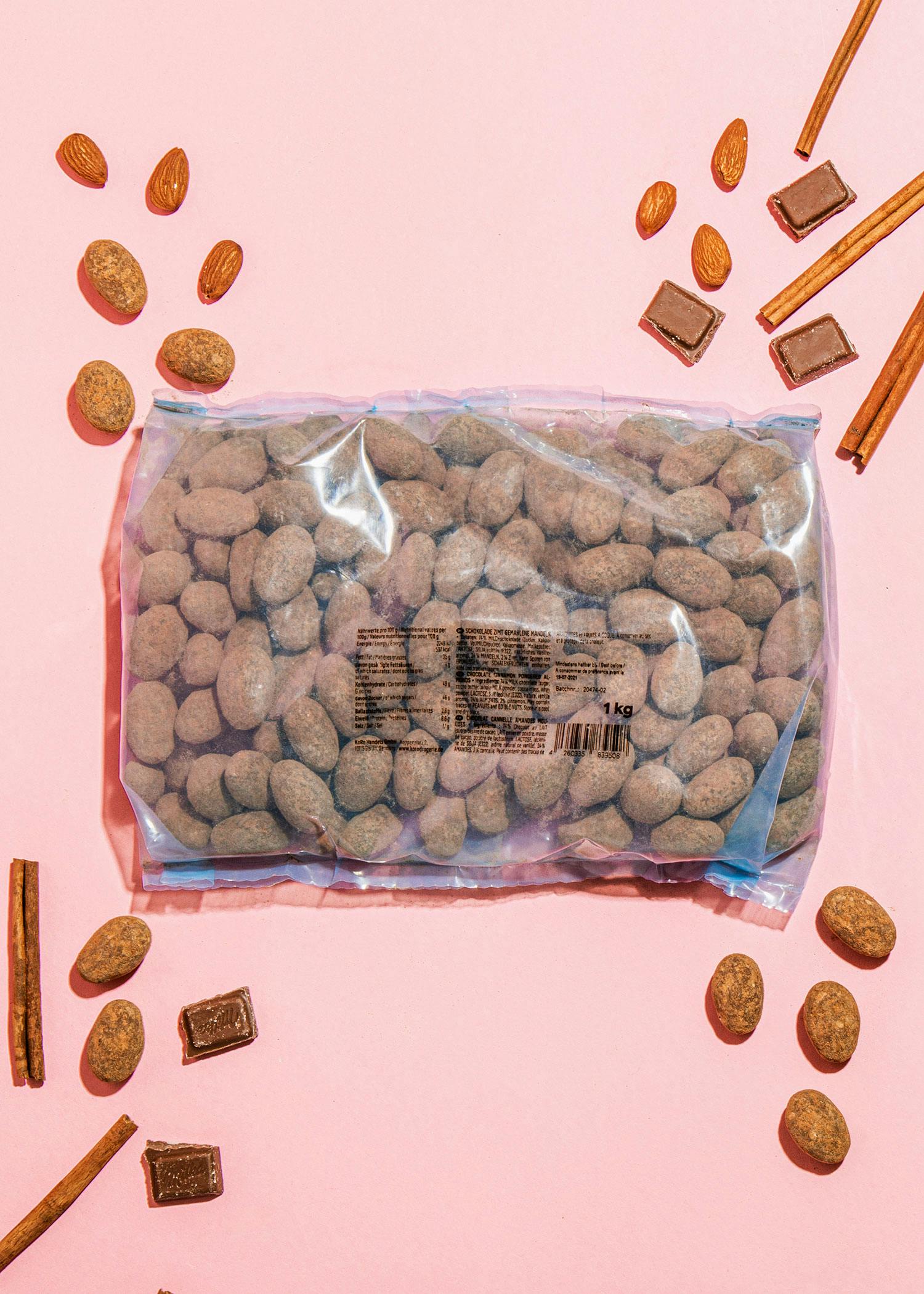 Schokoladen Mandeln mit Zimt 1 kg