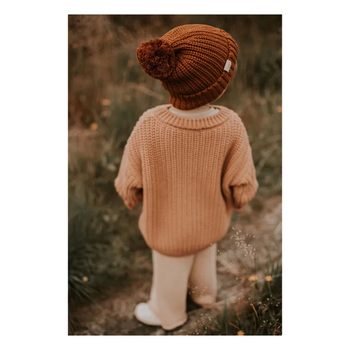 Yuki Bonnet Tricot Coton Bio | Marron