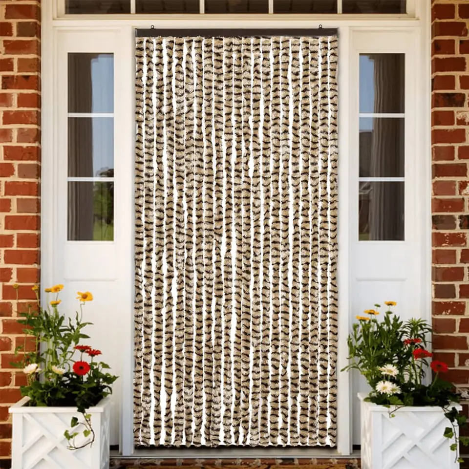 vidaXL - Deurgordijn - Beige - Polypropyleen - 90 x 220 cm