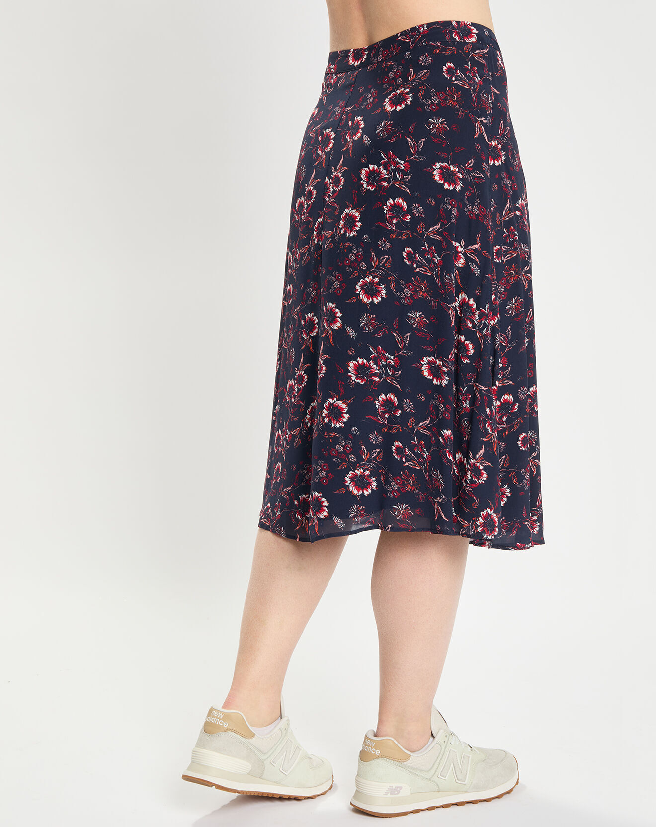 Tommy Hilfiger Jupe midi Theme à fleurs bleu/rouge
