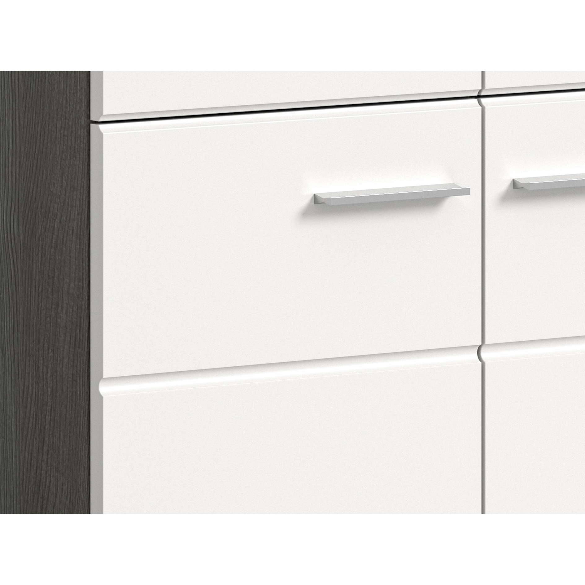 Sitzbank SALSA - rauchsilber-weiß Hochglanz - 80 cm