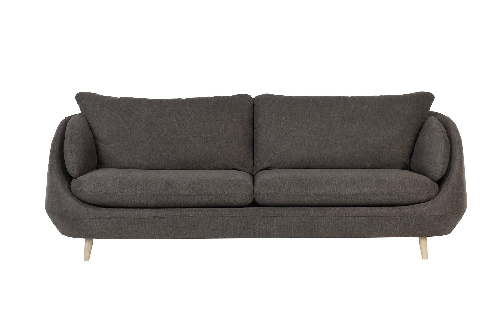 Ross sofa Tekstil Bloq Brown med hvitpigmenterte ben 516