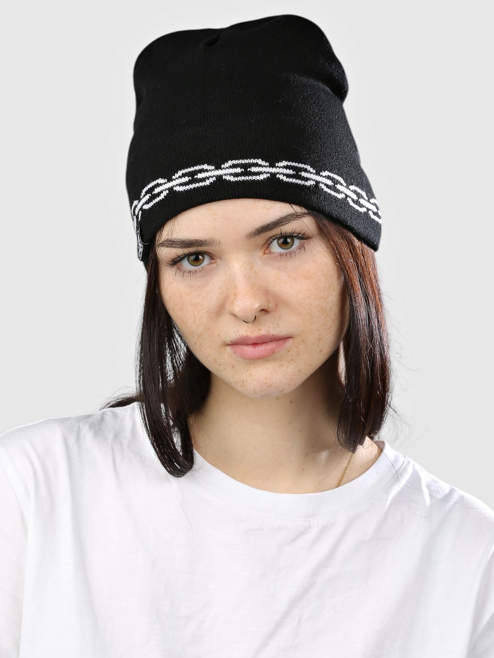 Lurking Class Reversible Og Chain Skully Beanie black