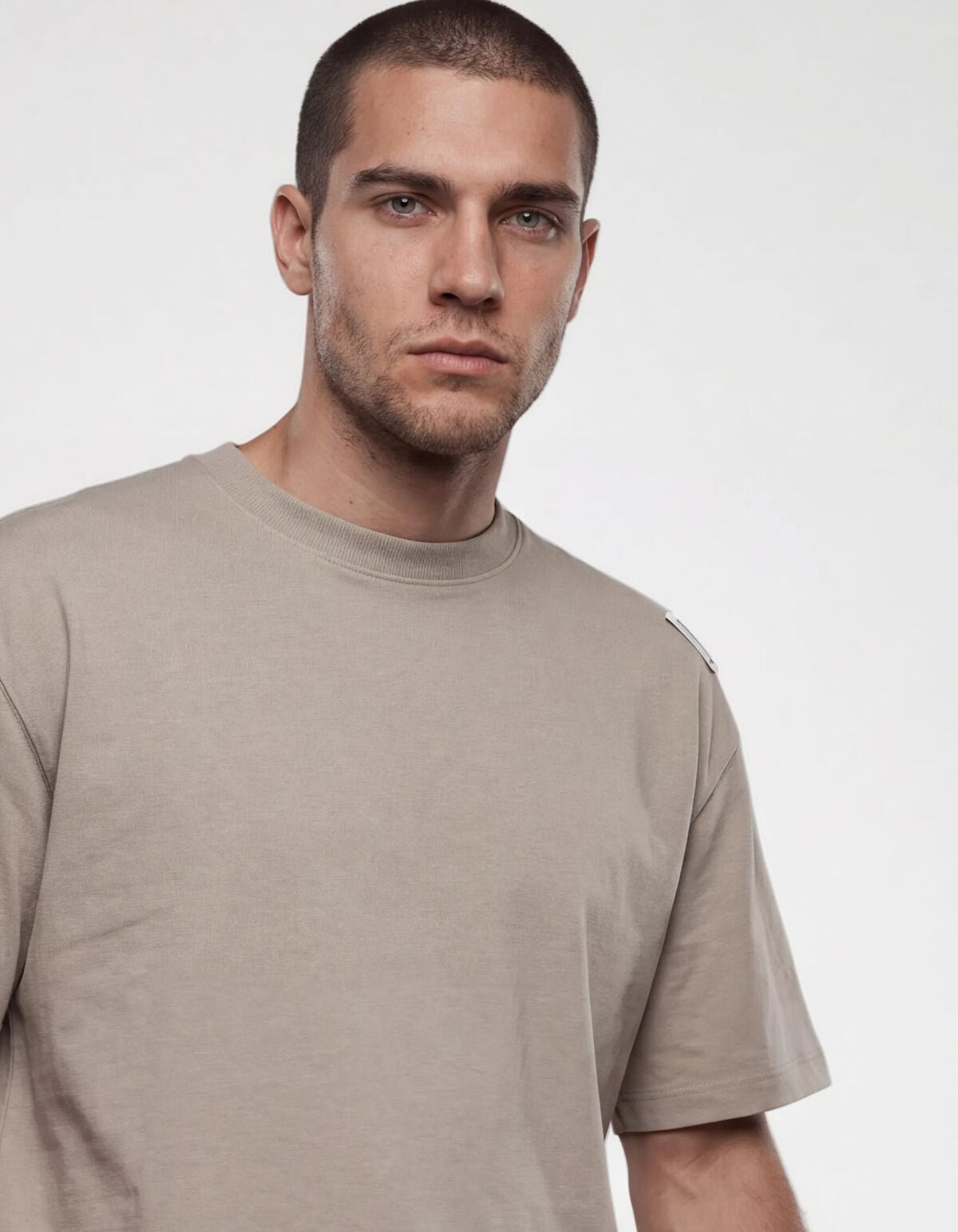Basis Label T-shirt Lichtgroen