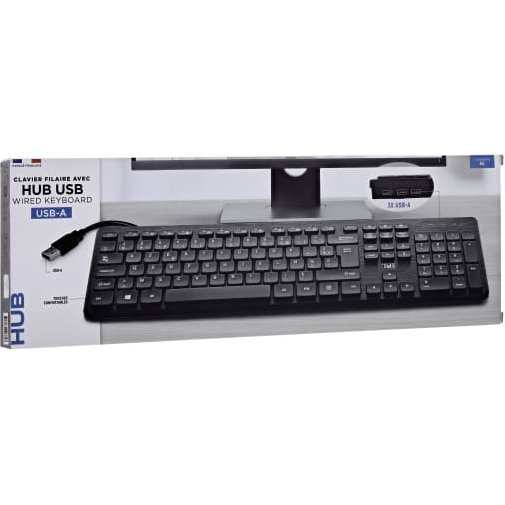 T'nB KBHUB clavier USB Noir