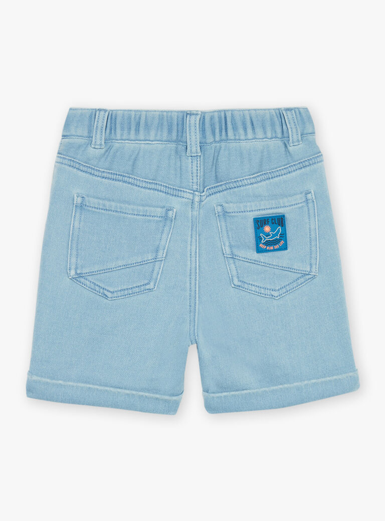 Bermuda regular denim clair