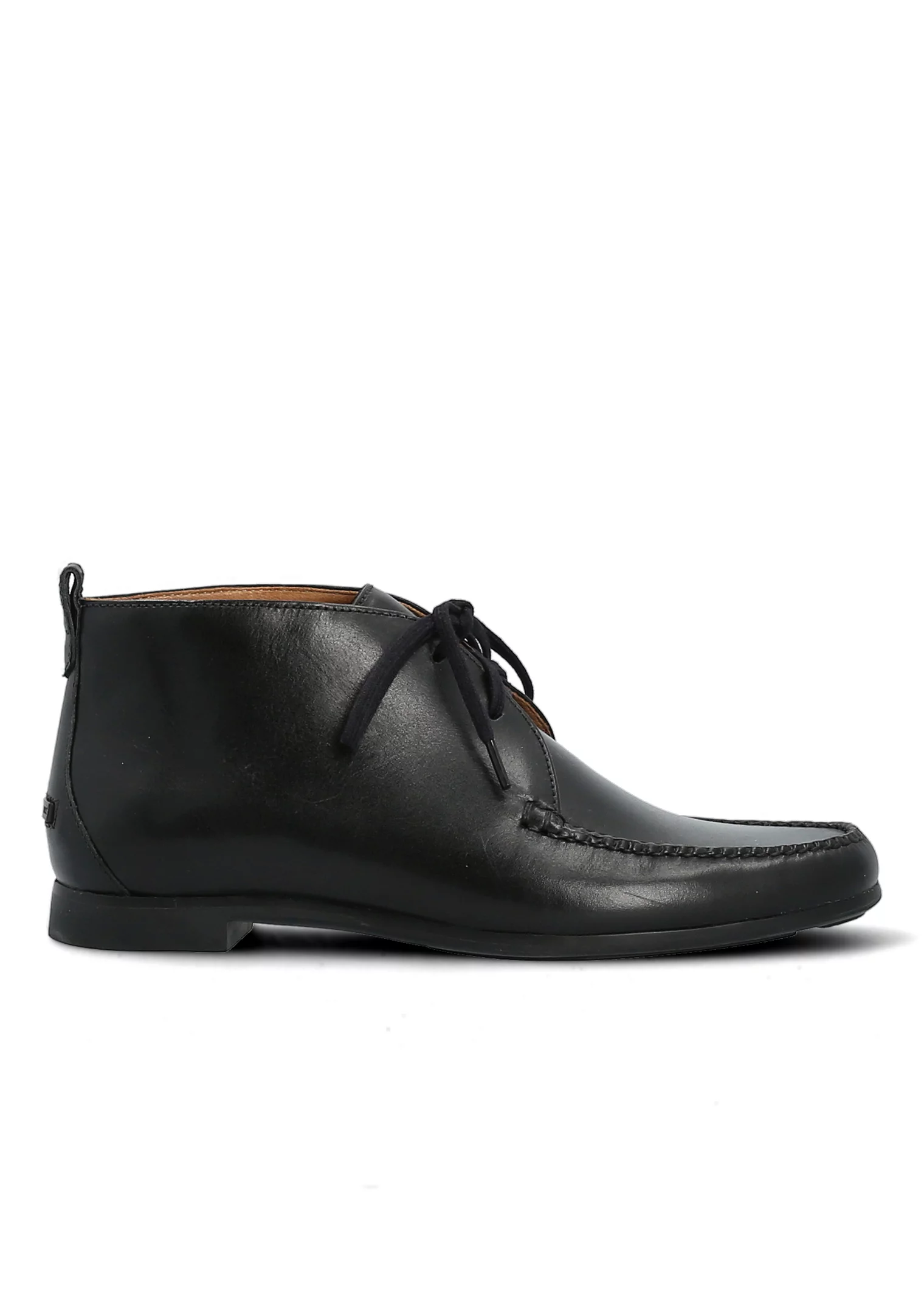 BOOTS CHUKKA CUIR NOIR