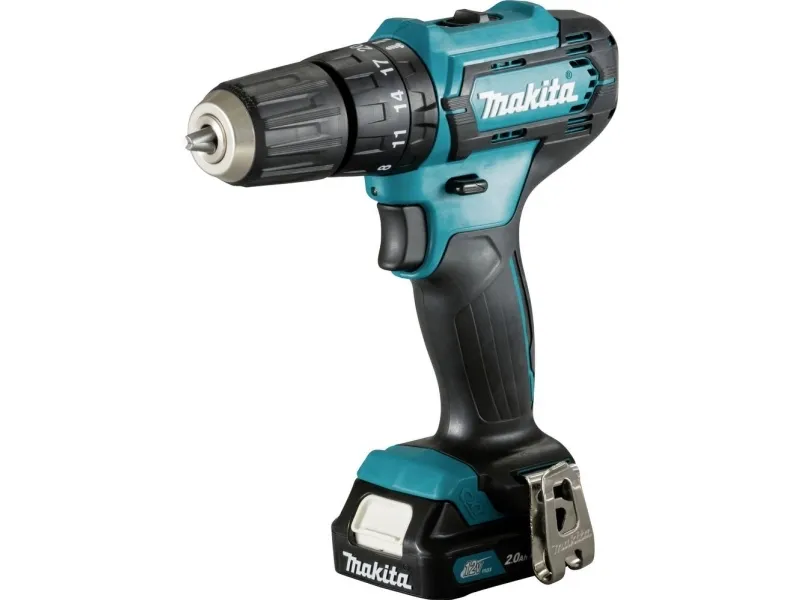 Makita - Støddriver - ledningfri - 2-hastigheders - nøgleløs borepatron 10 mm - 30 N·m - 2 batterier - 12 V