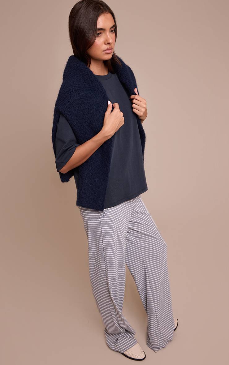 Bleu Marine T-shirt Oversize Coupe Boxy