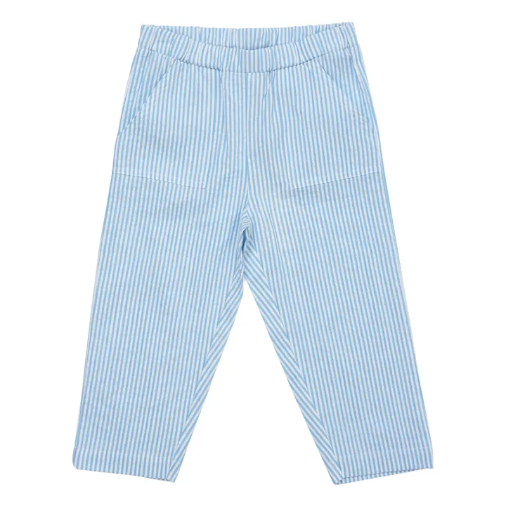 Copenhagen Colors Pantalon Seersucker | Bleu ciel