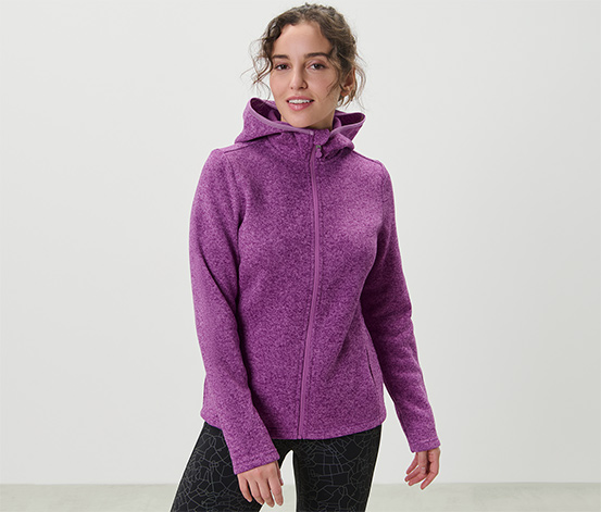 Strickfleece-Jacke, beere