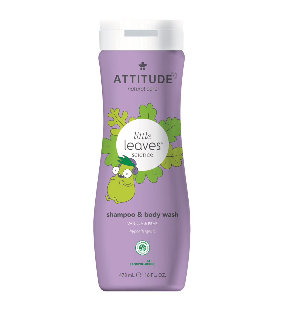 Attitude Little Leaves 2-in-1 shampoo vanille & peer (473 ml)