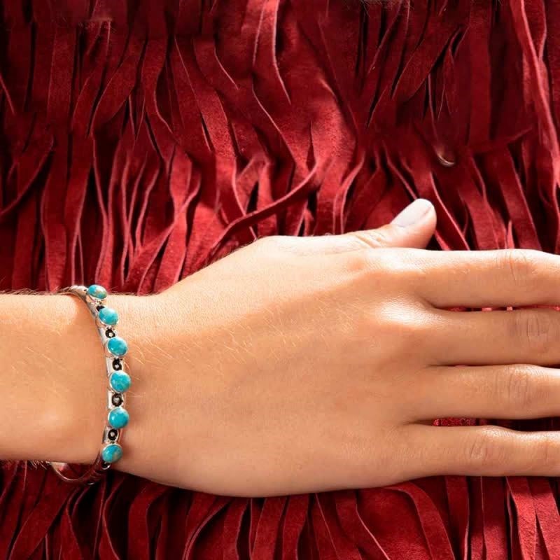 Bracelet ajustable argent massif et pierre naturelle