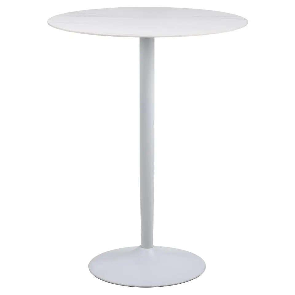 Bartafel Wit Keramiek - Metaal - 80x80x105cm - Laurens